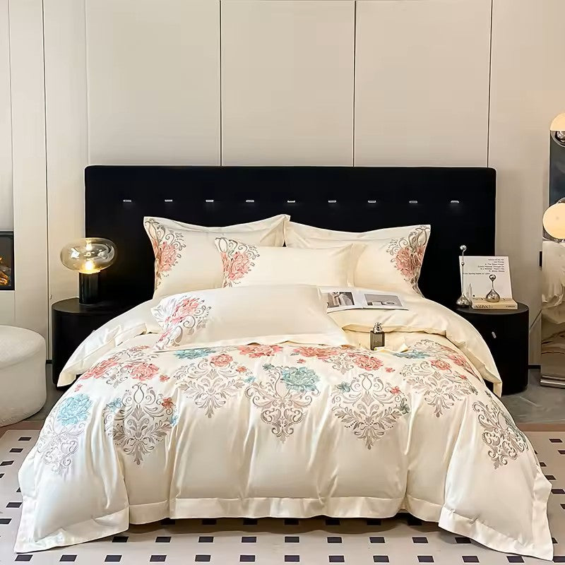 Talia Bettwäsche-Set, 400 TC, 100 % Baumwolle – Beige