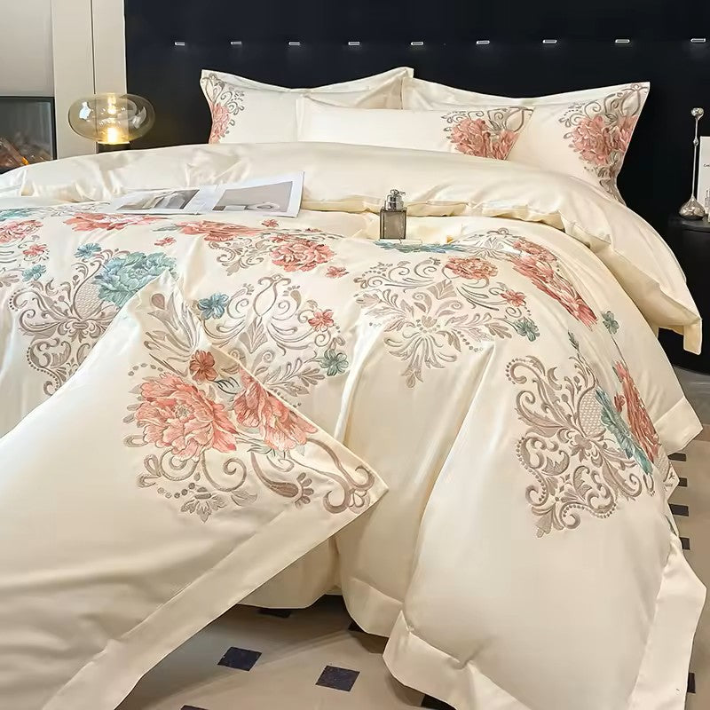 Talia Bettwäsche-Set, 400 TC, 100 % Baumwolle – Beige
