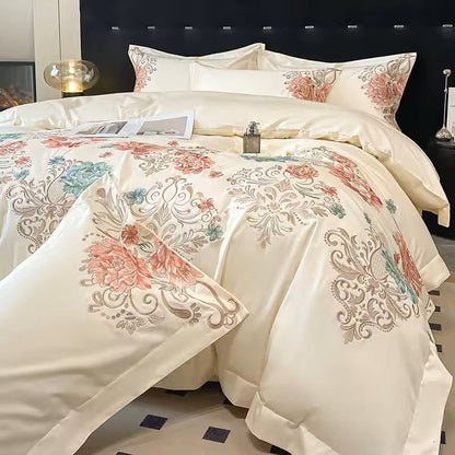 Talia Bettwäsche-Set, 400 TC, 100 % Baumwolle – Beige