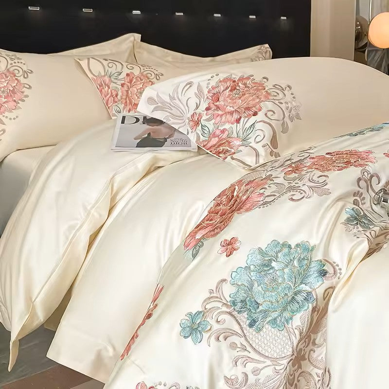 Talia Bettwäsche-Set, 400 TC, 100 % Baumwolle – Beige