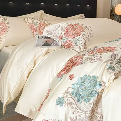 Talia Bettwäsche-Set, 400 TC, 100 % Baumwolle – Beige