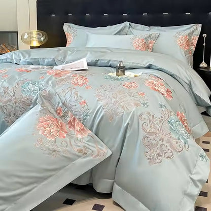 Talia Bettwäsche-Set, 400 TC, 100 % Baumwolle - Blau