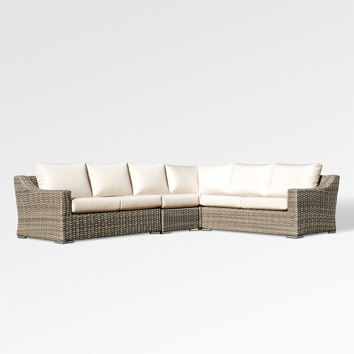 Tulip Ecksofa mit 6 Sitzen und Sunbrella®-Kissen