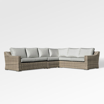 Tulip Ecksofa mit 6 Sitzen und Sunbrella®-Kissen