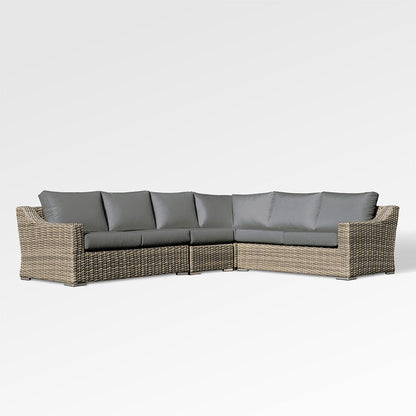 Tulip Ecksofa mit 6 Sitzen und Sunbrella®-Kissen