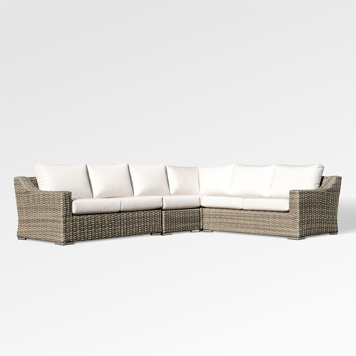 Tulip Ecksofa mit 6 Sitzen und Sunbrella®-Kissen