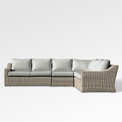 Tulip Ecksofa mit 6 Sitzen und Sunbrella®-Kissen
