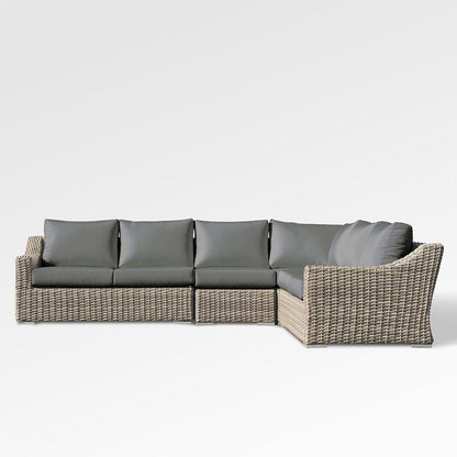 Tulip Ecksofa mit 6 Sitzen und Sunbrella®-Kissen