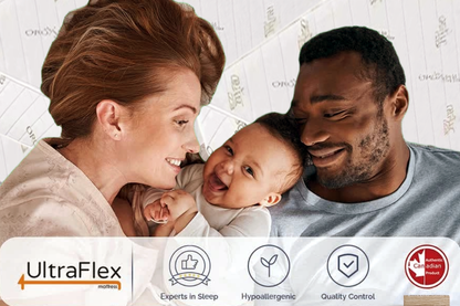 UltraFlex® EcoZen- Matratzen- und Boxspring-Set Mittelfest Wendbar, CertiPUR-US® zertifizierter Schaumstoff, Bezug aus Bio-Bambus, Druckentlastung, Kühlgel-infundiert, umweltfreundliche Matratze (Hergestellt in Kanada)