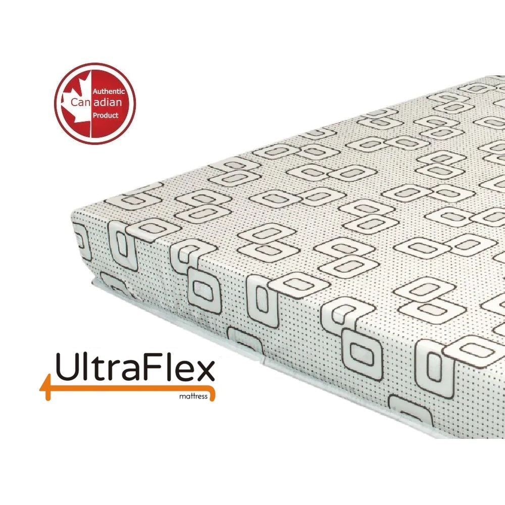 UltraFlex® DIVINE Matratzen- und Boxspring-Set Premium High-Density Medium Schaumstoff, Doppelseitige Matratze (Hergestellt in Kanada)