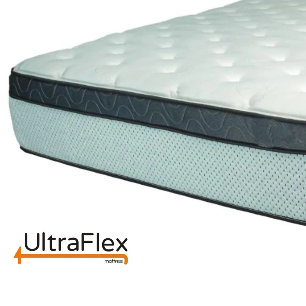 UltraFlex® EUPHORIA 35,5 cm Orthopädische Eurotop Taschenfederkern-Matratze mit Schaumstoffumrandung und umweltfreundlichem Hybrid (Hergestellt in Kanada)