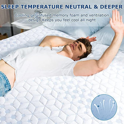 UltraFlex® PLEASURE 10" Mattress and BoxSpring Set Orthopedic, Cool Smart Gel Infused and Chill Memory Foam, Eco-friendly Mattress (Made in Canada)