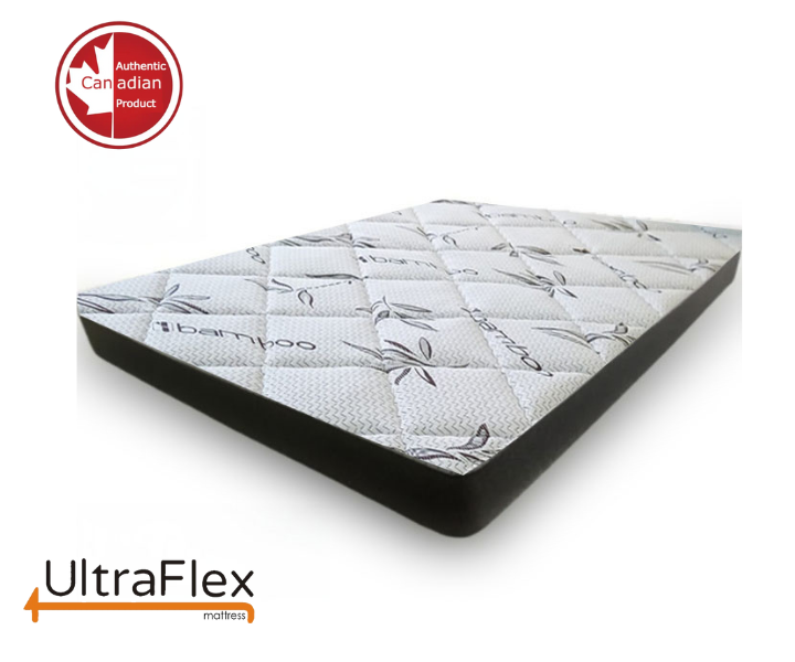 UltraFlex® DreamEasy - Canadian-Made Medium Firm Gel Infused Comfort with Quilted Top, Pressure Relief, Cooling Technology, Bamboo Cover, CertiPUR-US® Certified Foam (Made in Canada)