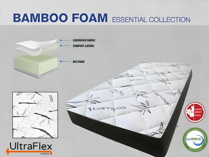 UltraFlex® DreamEasy – Matratzen- und Boxspring-Set, hergestellt in Kanada, mittelfest, Gel-infundierter Komfort mit gesteppter Oberfläche, Druckentlastung, Kühltechnologie, Bambusbezug, CertiPUR-US® zertifizierter Schaumstoff (Hergestellt in Kanada)