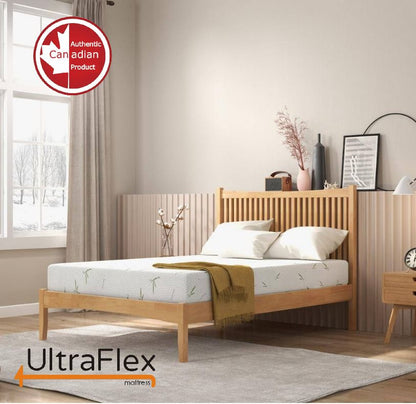 UltraFlex® EasySleep – kanadische mittelfeste Gel-infundierte wendbare Komfortmatratze mit Druckentlastung, Kühltechnologie, Bambusbezug, CertiPUR-US®-zertifiziertem Schaumstoff (hergestellt in Kanada)