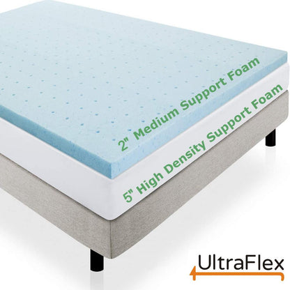 UltraFlex® PARADISE - Natürliche Heavy Duty Schaumstoffmischung, geringe Bewegungsübertragung, Comfort+ Steppung, orthopädisches Cool Gel und umweltfreundliche Matratze zur Unterstützung der Wirbelsäulenhaltung (Hergestellt in Kanada)