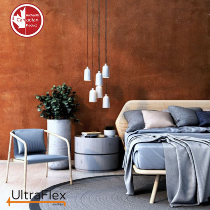 UltraFlex® DYNASTY – Feste orthopädische Wirbelsäulenpflege, Haltungsunterstützung, Druckentlastung und kühlerer Schlaf, Natürlicher Heavy-Duty- und High-Density-Schaumstoff, Umweltfreundliche Matratze (Hergestellt in Kanada)