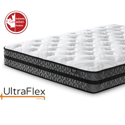 UltraFlex® JOY -Orthopädische Hybridmatratze mit Taschenfederkern-Komfortschicht, Schaumumhüllung und umweltfreundlichen Materialien (Hergestellt in Kanada)