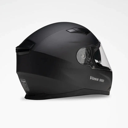 VOSS 988 MOTO-1 Matte Black Helmet