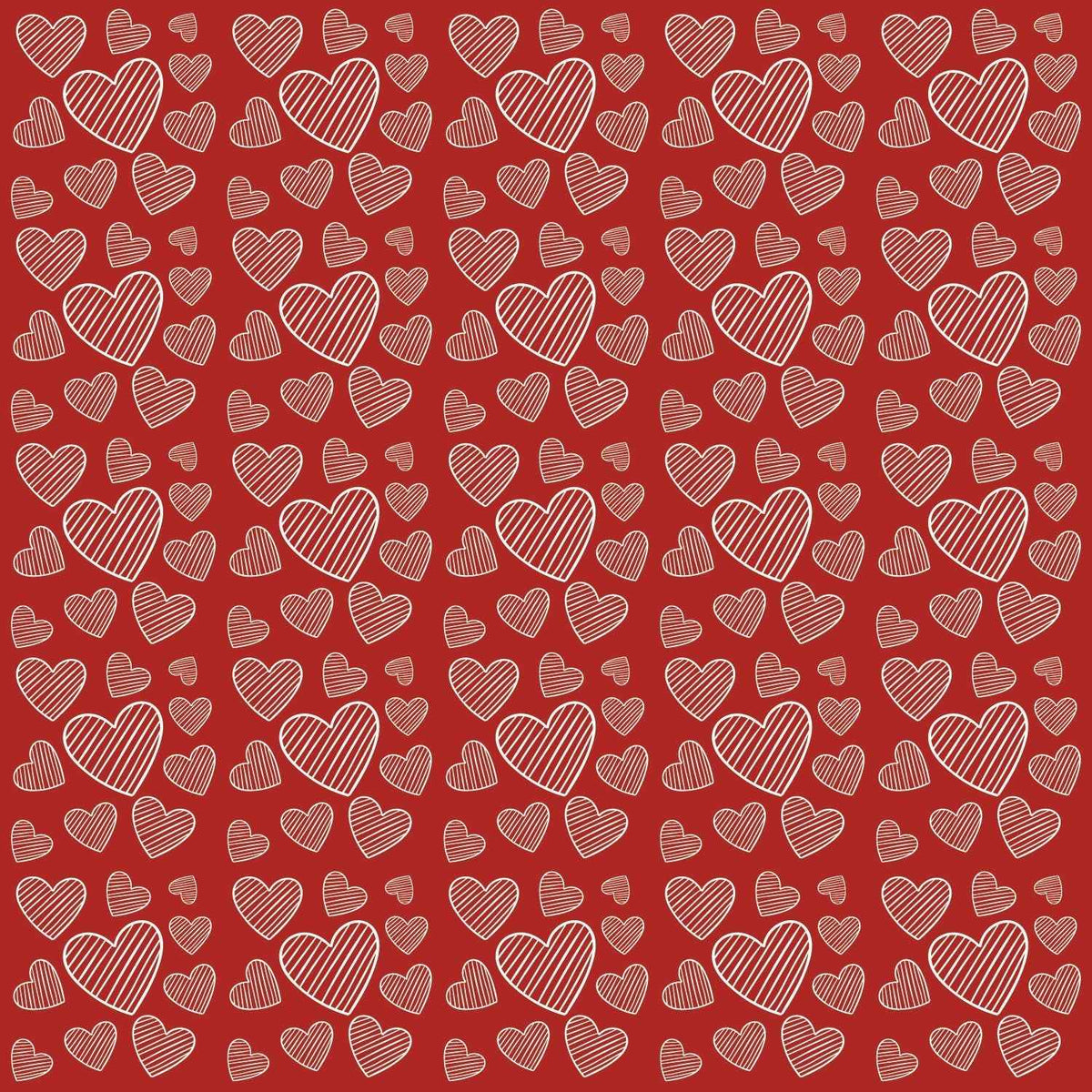 Craft HTV   Red Hearts Pattern