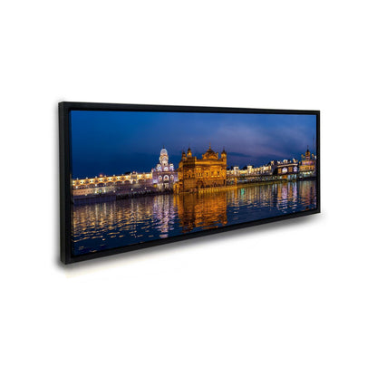 Leinwandbild des Goldenen Tempels – Wandkunst Skyline