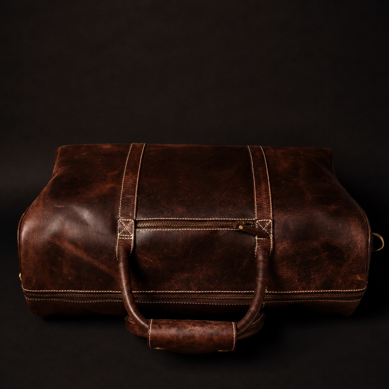 The Wayfarer Bag – Klassische Reisetasche aus braunem Vollnarbenleder