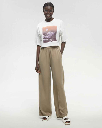 Emerald Edge Oversized Crop T-Shirt