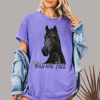 Wild and Free Comfort Colors Unisex T-Shirt – 100 % Baumwolle