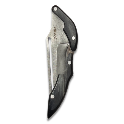 Ginza Steel - X Fold N690 Klingen-Klappmesser mit Widderhorn-Griff
