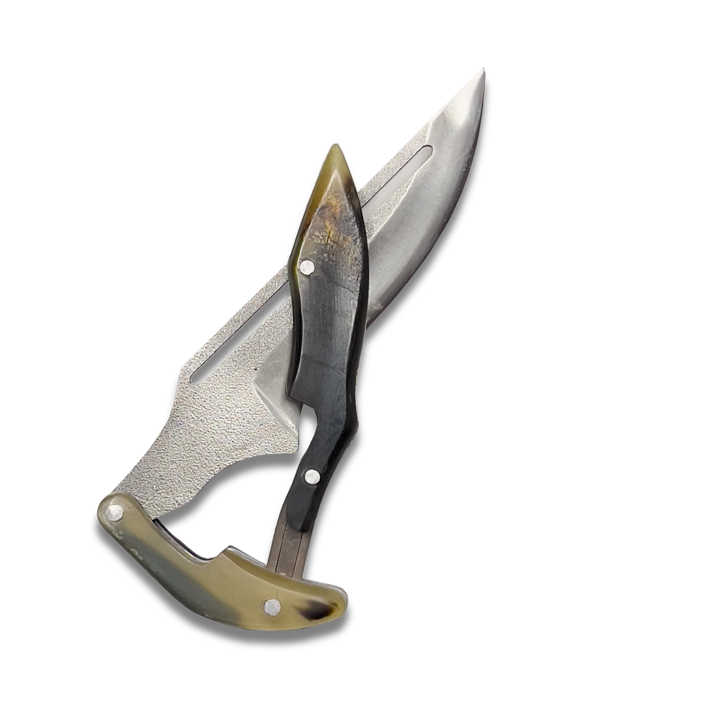 Ginza Steel - X Fold N690 Klingen-Klappmesser mit Widderhorn-Griff