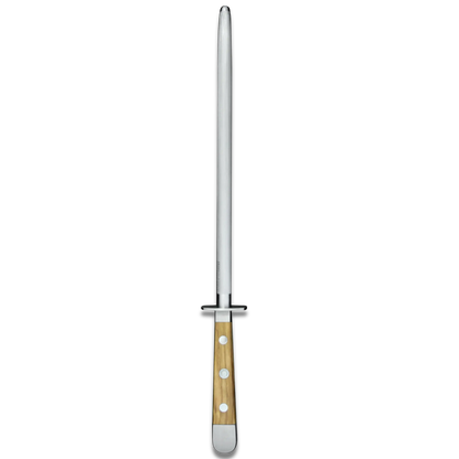 ALPHA OLIVE | Wetzstahl 10" | Geschmiedeter Stahl / Olivenholzgriff