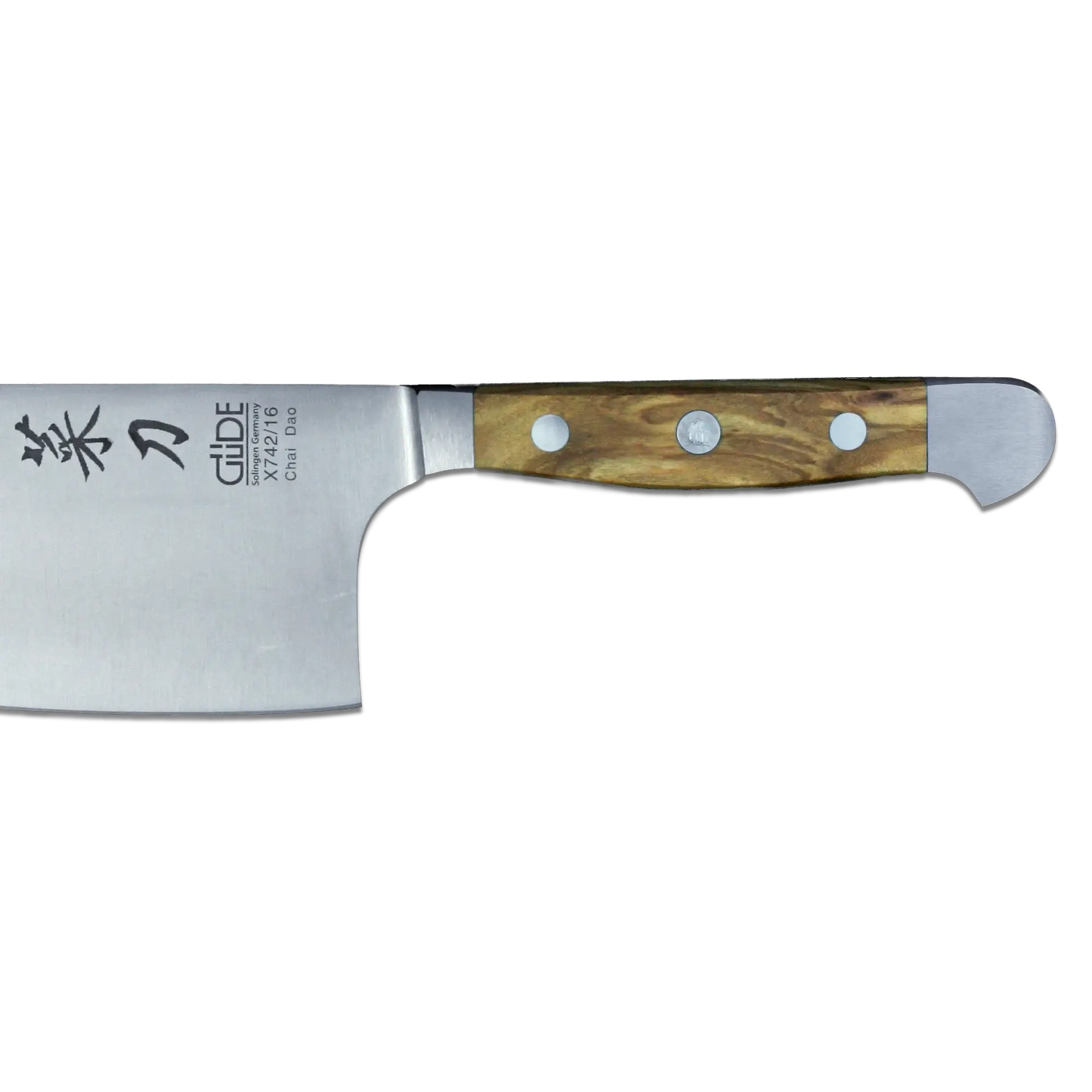 ALPHA OLIVE | Chai Dao Chinesisches Kochmesser 16,5 cm Klinge | Geschmiedeter Stahl/Olivenholzgriff