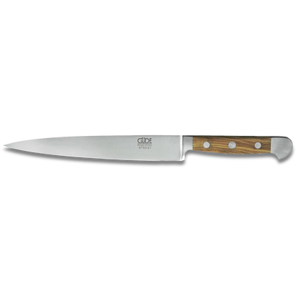 ALPHA OLIVE | Tranchiermesser / Schinkenmesser 8" | Geschmiedeter Stahl / Olivenholzgriff