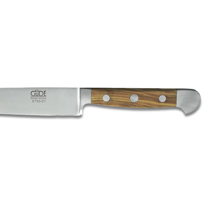ALPHA OLIVE | Tranchiermesser / Schinkenmesser 8" | Geschmiedeter Stahl / Olivenholzgriff