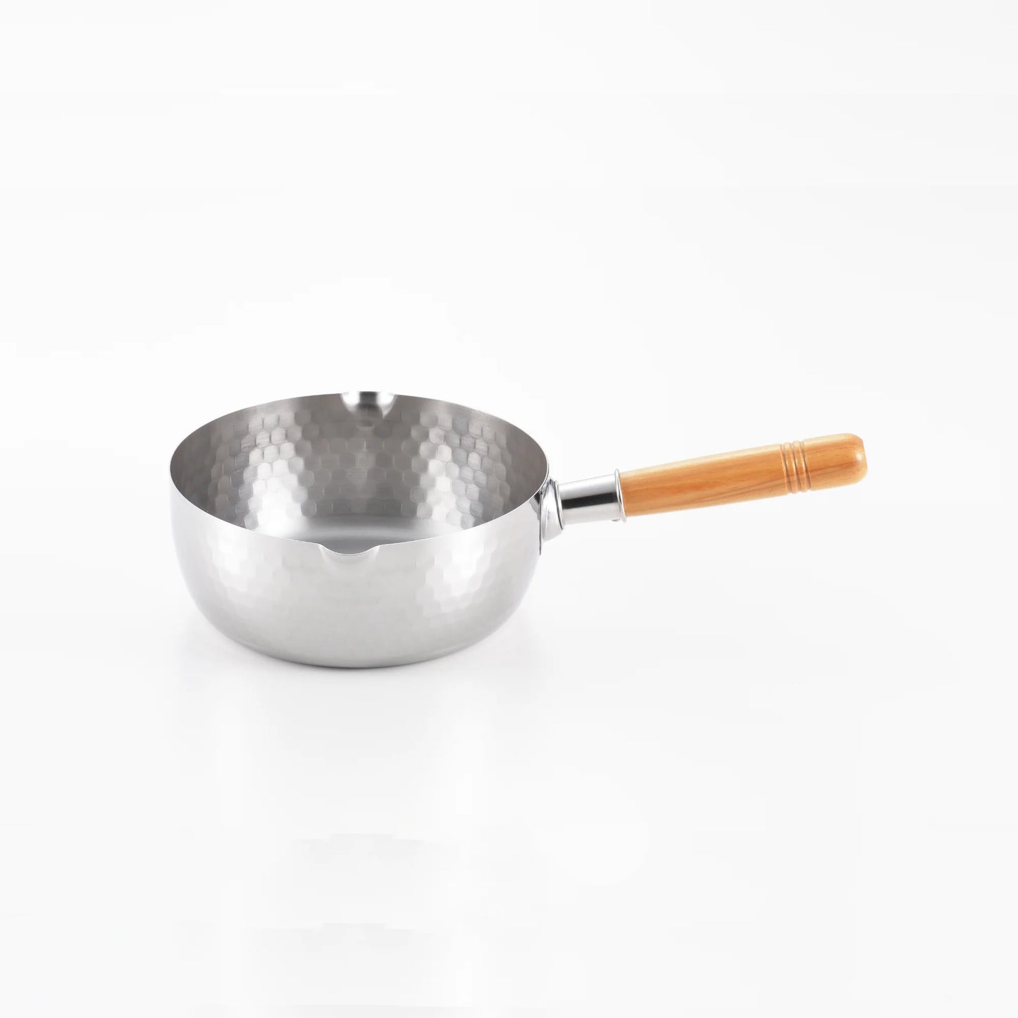 Yoshikawa Yukihira Stieltopf 20 cm | 2.1 L Edelstahl mit Holzgriff