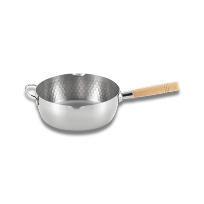 Yoshikawa Yukihira Topf 24cm Edelstahl | 3.6L mit Holzgriff