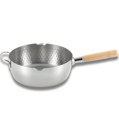 Yoshikawa Yukihira Topf 24 cm | 3,6 L Edelstahl mit Holzgriff