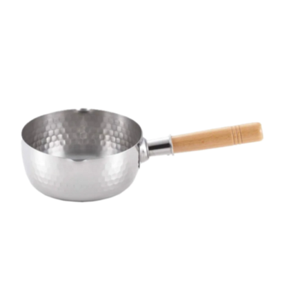 Yoshikawa Yukihira Stieltopf 20 cm | 2.1 L Edelstahl mit Holzgriff