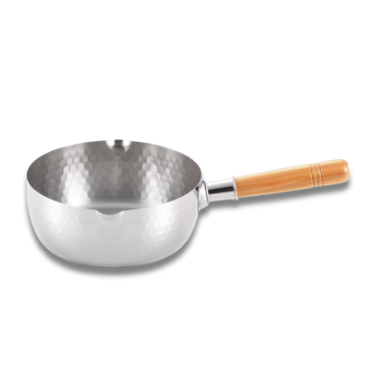 Yoshikawa Yukihira Stieltopf 20 cm | 2.1 L Edelstahl mit Holzgriff