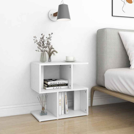 Bedside Tables Set of 2 – 50cm Modern Nightstands with Open Storage, Engineered Wood (Deliver to Germany Only)