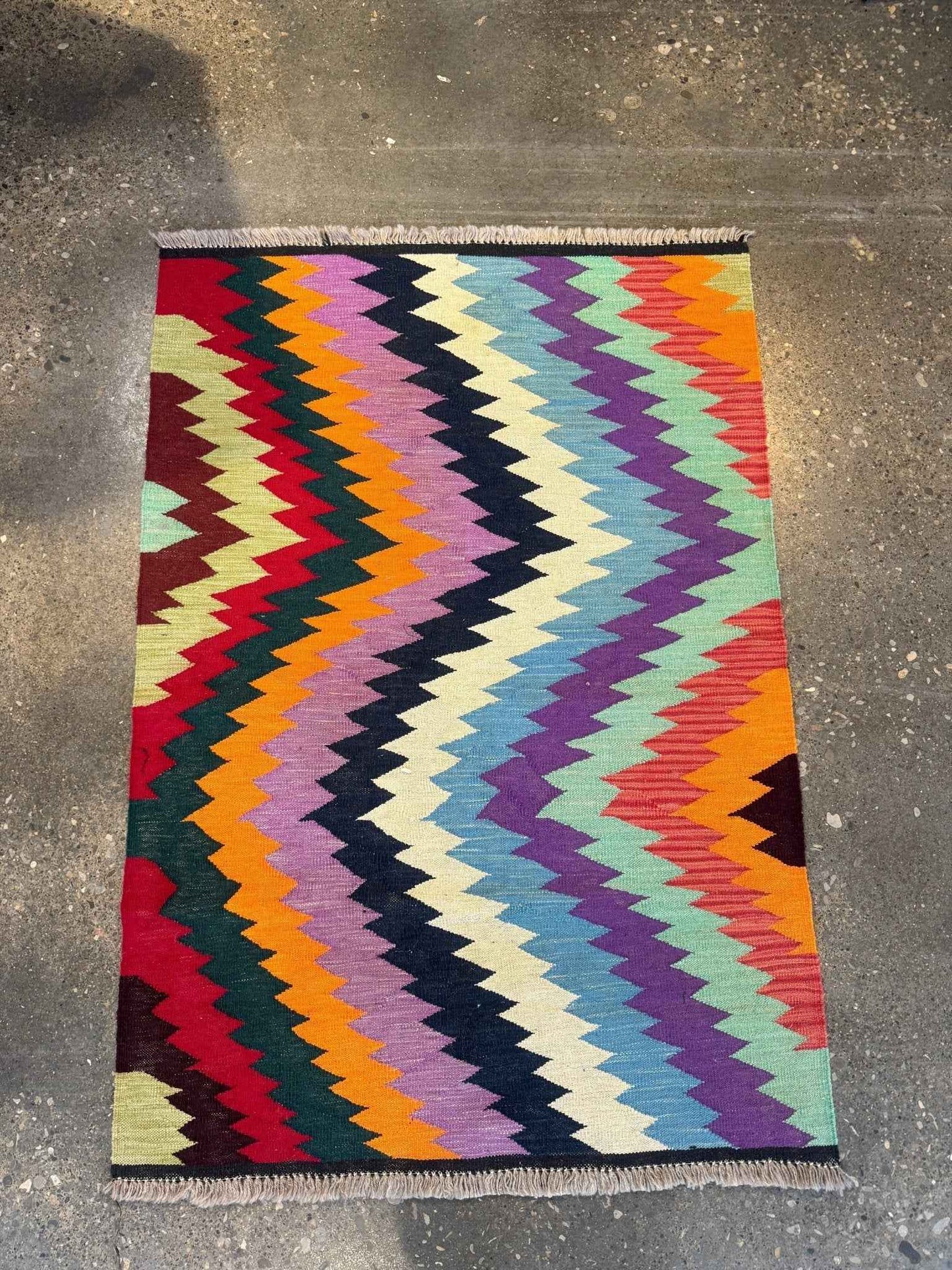Afghan Maimana Kilim Rug | 3' 6" x 5'