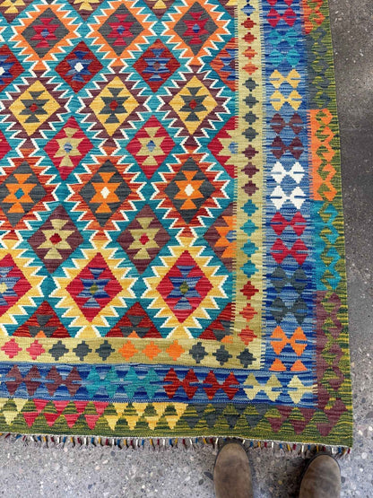 Afghan Maimana Kilim Rug | 6' 10" x 9' 11"
