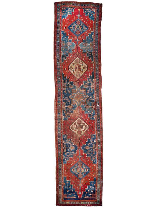 On Hold for Todd - Antique Bidjar Runner Rug | 3' 3" x 14' 1"