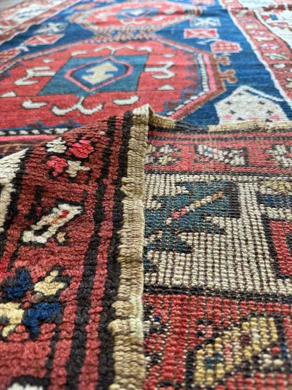 Antique Caucasian Kazak Rug | 3' 9" x 9' 6"