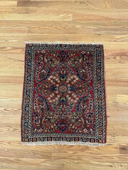 Antique Persian Sarouk Rug | 2' 4" x 1' 11"