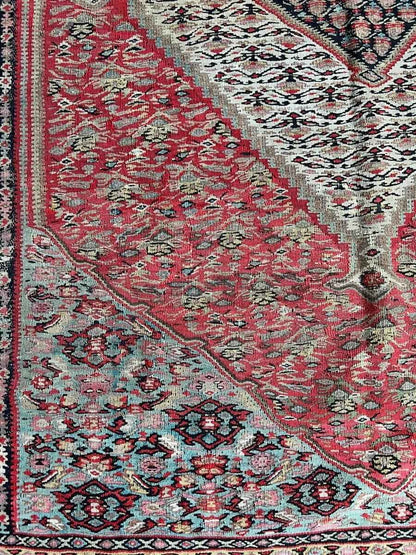 Antique Persian Senneh Kilim | 6' 3" x 4' 2"