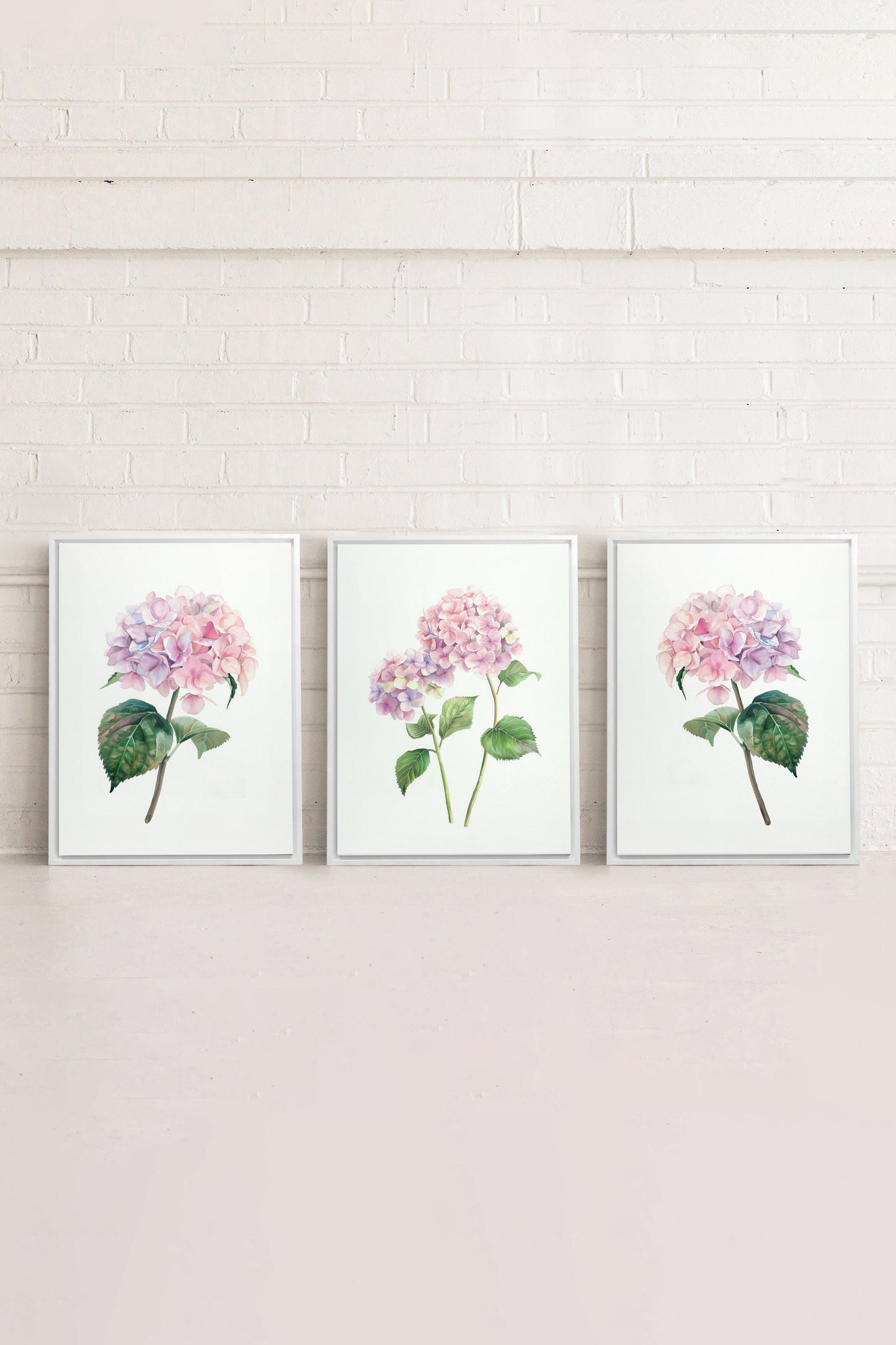 AUFBLÜHENDES TRIO (3 Werke auf gespannter Leinwand)