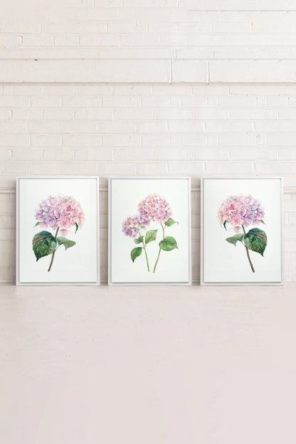 AUFBLÜHENDES TRIO (3 Werke auf gespannter Leinwand)