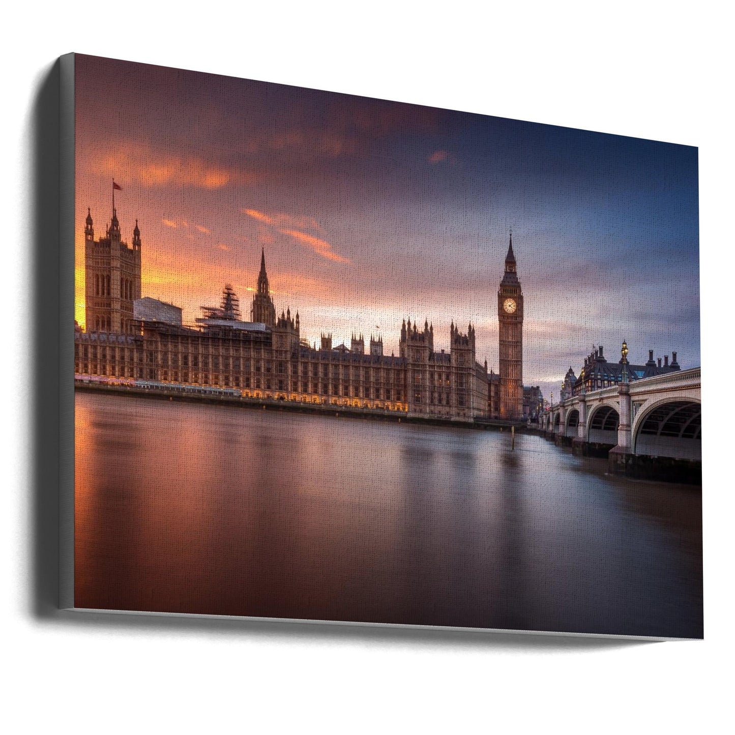 Wandbild London Palace of Westminster Sonnenuntergang