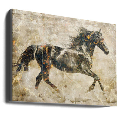 Wandbild Pferd Vintage Kunst Illustration 03
